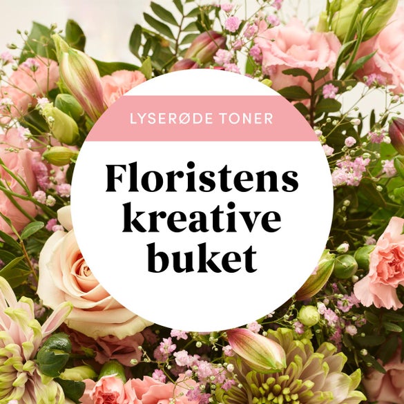 Floristens kreative buket i lyserøde nuancer